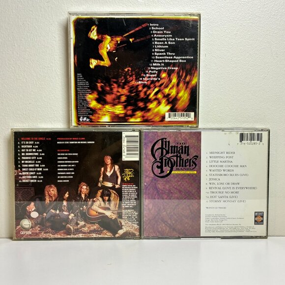 Lot of 3 Classic Rock Grunge CDs Nirvana, Guns N' Roses, The Allman Brothers - Picture 2 of 4